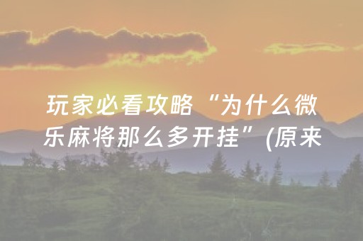 厉害了“雀神广东麻将插件骗局最新曝光”（助赢神器购买)