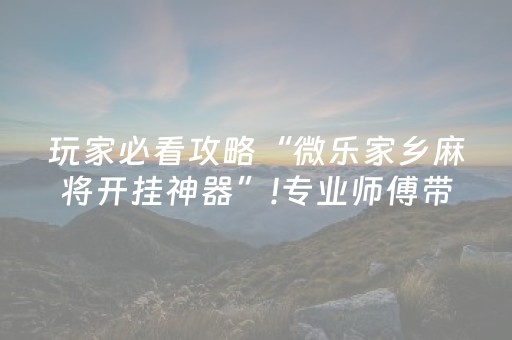 给玩家盘点十款“微乐河北麻将胡牌神器”（输赢跟id号有关系吗)