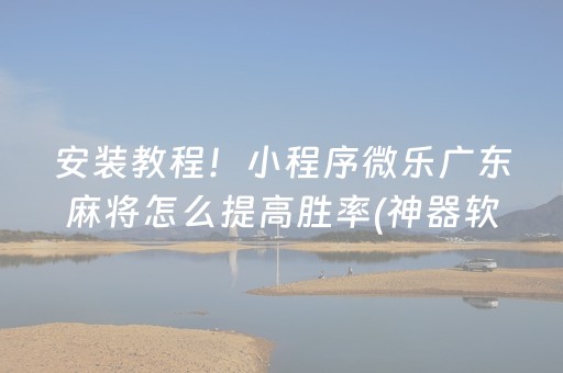 安装教程！小程序微乐广东麻将怎么提高胜率(神器软件)