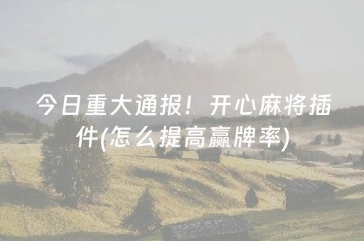 玩家必备“兴动麻将做弊器软件下载”（怎么能让牌好一点)