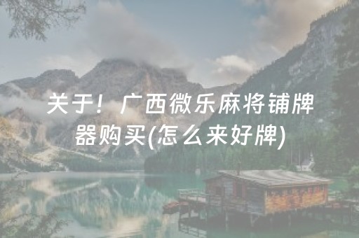 必备教程“微乐辽宁麻将助赢神器购买”（万能开挂神器)