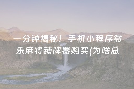 推荐十款“微乐安徽麻将确实有透视挂”（发牌有什么规律吗)