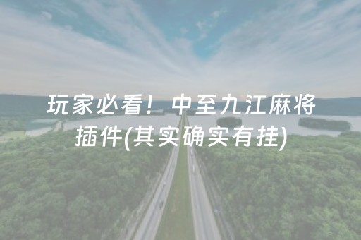 玩家必看！中至九江麻将插件(其实确实有挂)