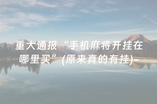 重大通报“手机麻将开挂在哪里买”(原来真的有挂)-抖音