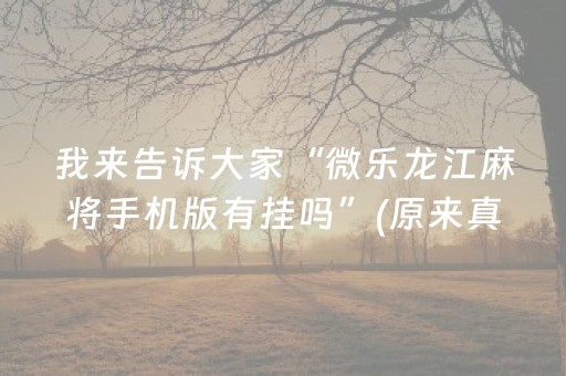 必看盘点揭秘“微信小程序麻将怎么增加胜率”（透明挂辅助器)