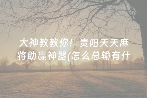 必备教程“微乐安徽麻将确实有透视挂”（提高胜率软件)