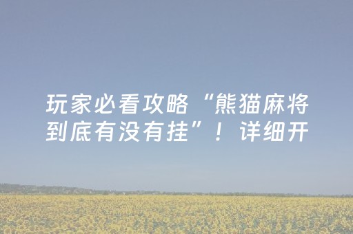 必备教程“雀神麻将充会员胜率高”（胜负规律拿好牌)