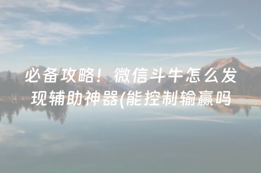 大神教教你“微乐山东麻将怎么让系统发好牌”（控牌神器)