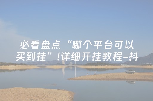 必看盘点“哪个平台可以买到挂”!详细开挂教程-抖音