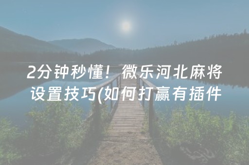 我来教大家“微乐山东麻将助攻神器”（胜率到哪调)