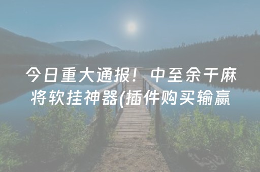 今日重大通报！中至余干麻将软挂神器(插件购买输赢规律)