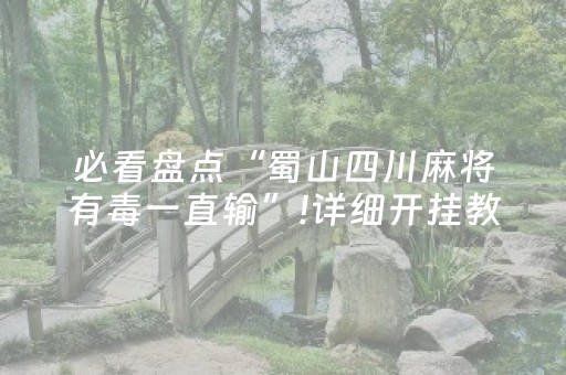 给大家科普一下“微信小程序麻将控牌神器”（开挂辅助插件)