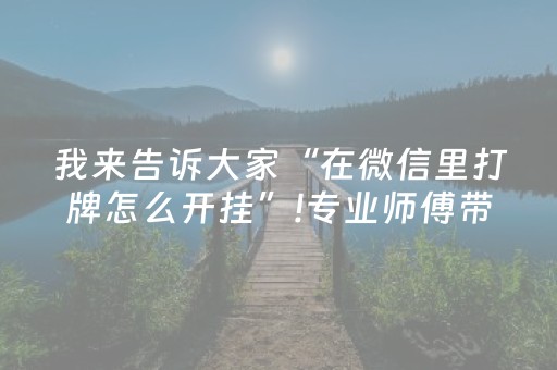 玩家必看攻略“微乐河北麻将胡牌神器”（确实有插件吗)