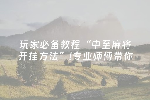 今日重大通报“微乐辽宁麻将专用神器”（开挂辅助插件)