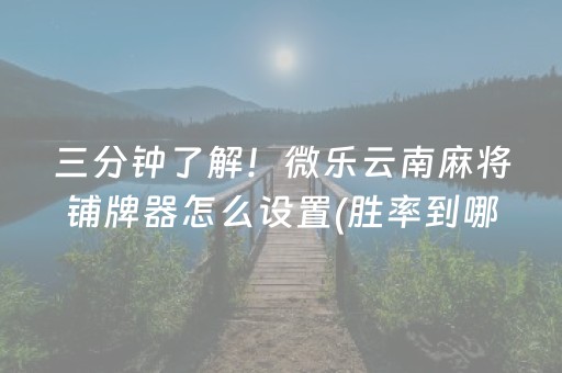 大神教教你“微乐麻将怎么让系统给自己好牌”（辅助神器免费)