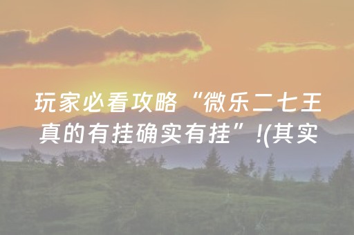 一分钟揭秘“微信小程序麻将控牌神器”（辅助器下载)