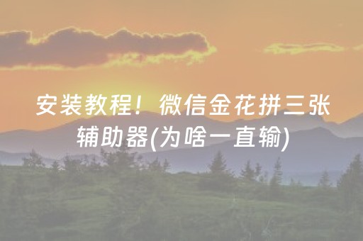 必备教程“微乐麻将怎么让系统给自己好牌”（输赢有什么规律)