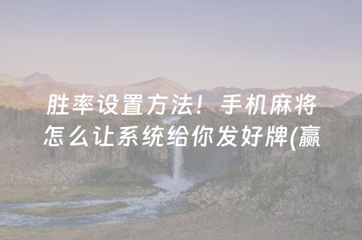 玩家必看科普“微乐湖南麻将助攻神器”（开挂辅助器插件)
