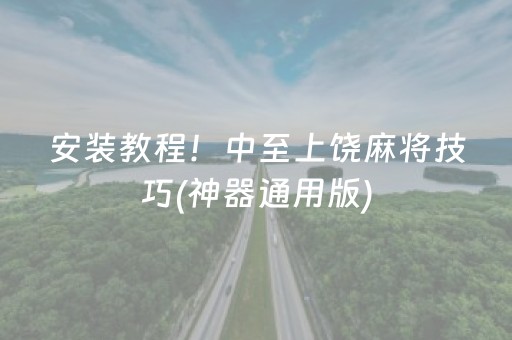 安装教程！中至上饶麻将技巧(神器通用版)