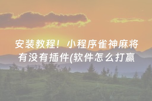 介绍十款“微乐锄大地插件购买”（怎么能调好牌)