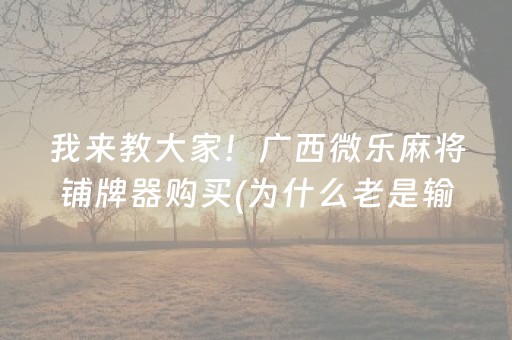 玩家必看“微乐麻将神器通用版”（胜率到哪调)