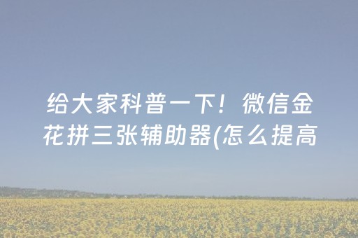 7分钟揭秘“微乐宁夏麻将助赢神器”（免费专用神器)