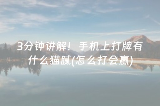 3分钟讲解！手机上打牌有什么猫腻(怎么打会赢)
