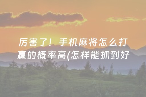 玩家必看攻略“微乐保皇怎么能让牌好一点”（小程序怎么才会赢)
