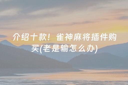 介绍十款！雀神麻将插件购买(老是输怎么办)