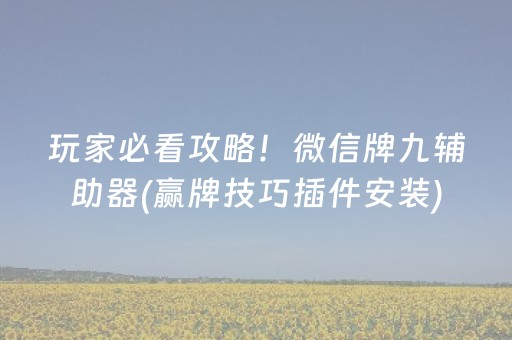 玩家必看“微乐湖南麻将三打哈输赢规律”（万能开挂器)