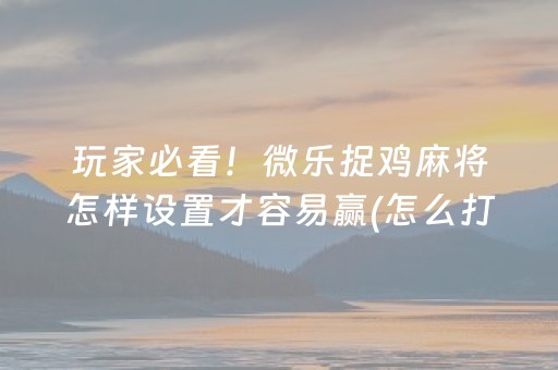 分享玩家攻略“小程序财神十三张辅助器下载”（骗局大揭秘)