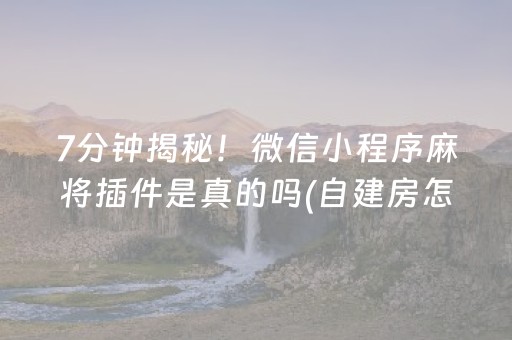 玩家必备十款“微乐宁夏麻将助赢神器”（小程序辅助软件)