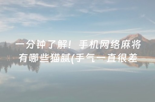 一分钟了解！手机网络麻将有哪些猫腻(手气一直很差)