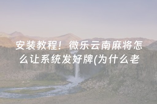 玩家必备教程“微乐广东麻将辅助器插件”（如何让系统发好牌)