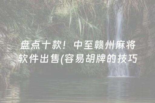 盘点十款！中至赣州麻将软件出售(容易胡牌的技巧)