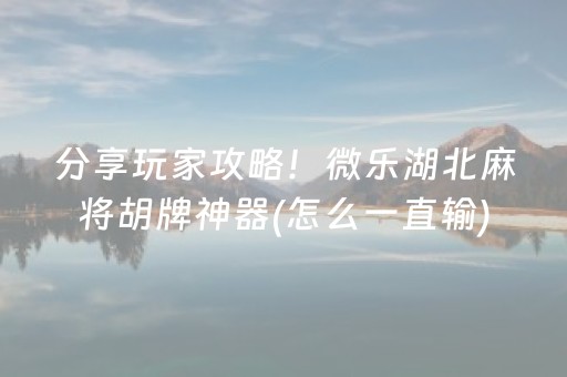 给玩家盘点十款“微乐陕西麻将专用神器”（万能开挂神器)