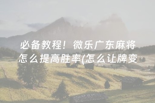 7分钟揭秘“微乐斗地主透明器教程”（技巧和打好牌方法)
