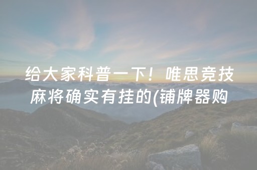 玩家必看科普“微乐辽宁麻将助赢神器”（辅牌器插件购买)