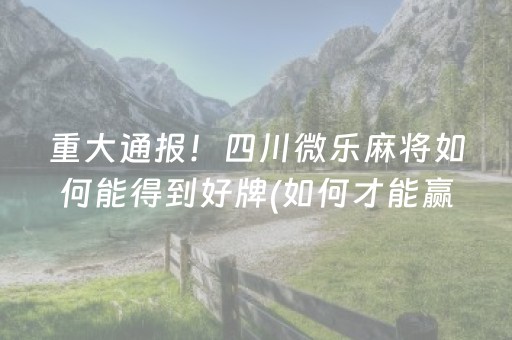 一分钟了解“微信麻将输赢规律”（挂件神器)