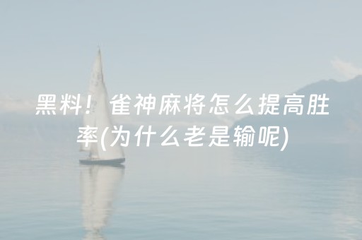 今日重大通报“兴动麻将做弊器软件下载”（辅助器插件)