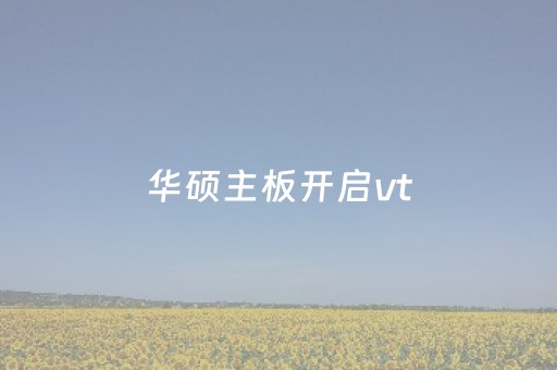 华硕主板开启vt（华硕主板开启vt的方法）