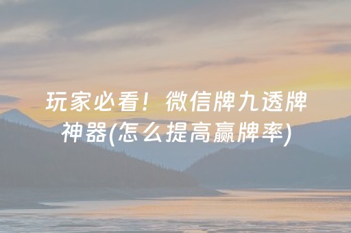 重大通报“微乐宁夏麻将插件”（开挂辅助器插件)