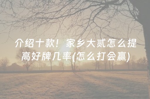 介绍十款！家乡大贰怎么提高好牌几率(怎么打会赢)