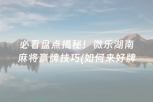 玩家必看“麻将app骗局大揭秘”（辅助器通用版)