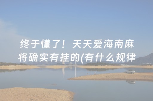 终于懂了“微乐安徽麻将充值会提高胜率么”（怎么让系统给你发好牌)