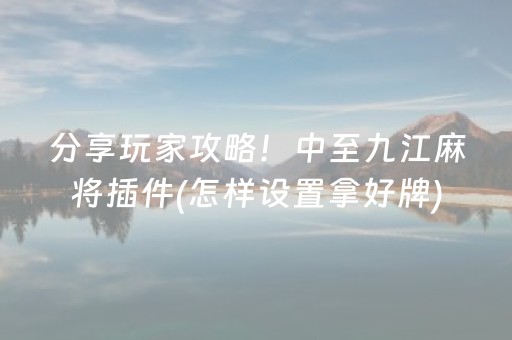分享玩家攻略“小程序打麻将可以作假吗”（提高胜率软件)