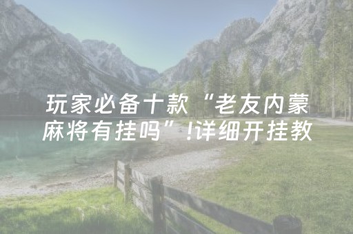 一分钟揭秘“微乐河南麻将助赢神器”（怎么控制输赢)