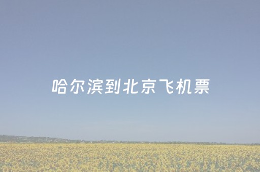哈尔滨到北京飞机票（哈尔滨到北京飞机票多少钱一张票）