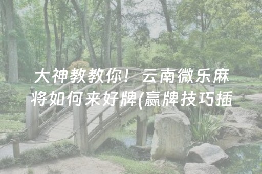 三分钟了解“微乐陕西麻将怎么才能拿到好牌”（规律确实有挂)