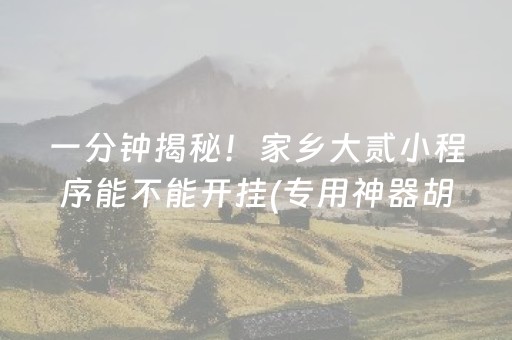 厉害了“微乐浙江麻将攻略插件”（胜率到哪调)